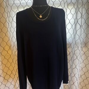 Navy Crew Neck Pullover Sweater - New